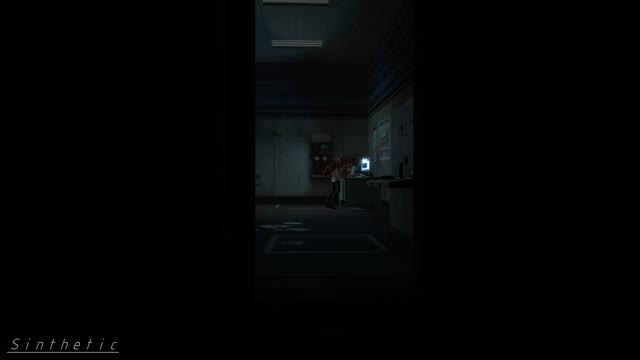 Ada Wong hacking attempt its halt by a patroling Licker (Sinthetic)
