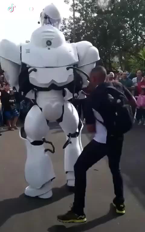Robot costume or real robot?