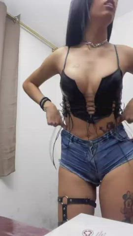 Asian Boobs Legs gif