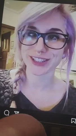 amateur babecock big dick cock cockslap fetish gamer girl homemade tribute gif