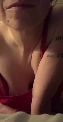 Alt Busty Curvy Geek Glasses Huge Tits MILF Nerd Short Hair gif