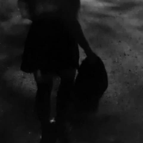 big tits hairy hairy pussy outdoor stockings exposed-in-public public-nudity gif