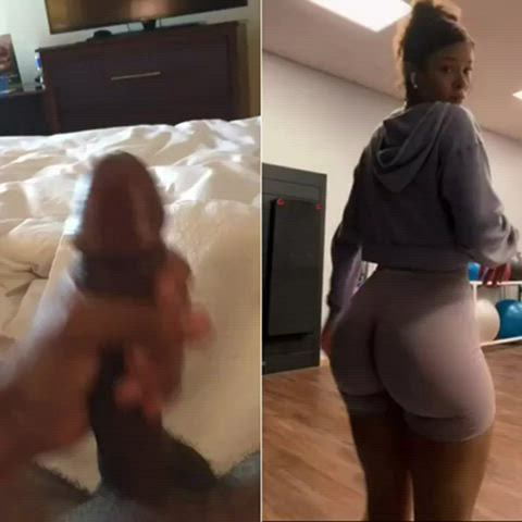 My sister's gym progress videos always make me cum 🥵