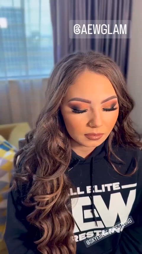 babe brunette makeup gif