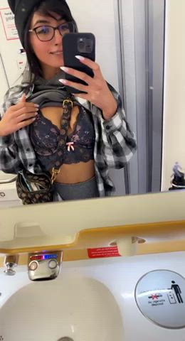 What’s the first thing you do when you get onto a plane; show everyone my tiddies