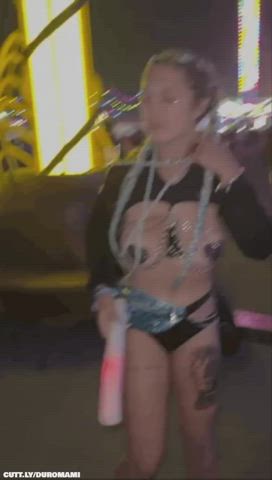 Big Tits Dancing Festival Flashing Natural Tits Party Public Tits Topless gif