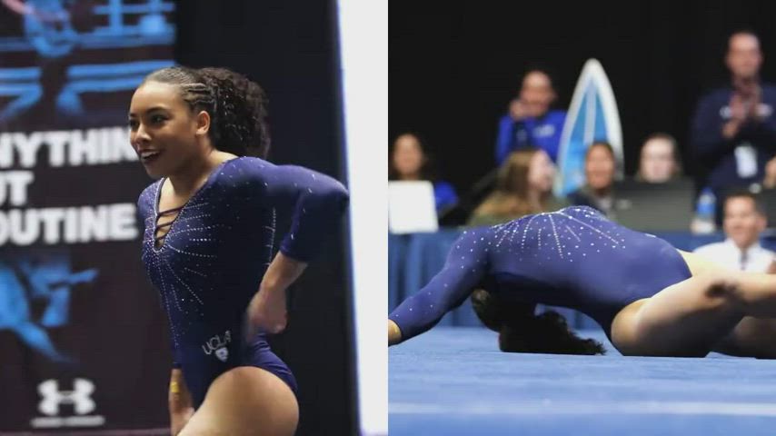 gymnast muscles pretty thighs gif