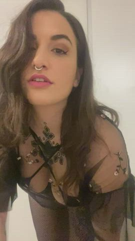Brunette Curvy Teasing gif