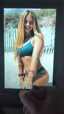 Blonde Cum Tribute gif