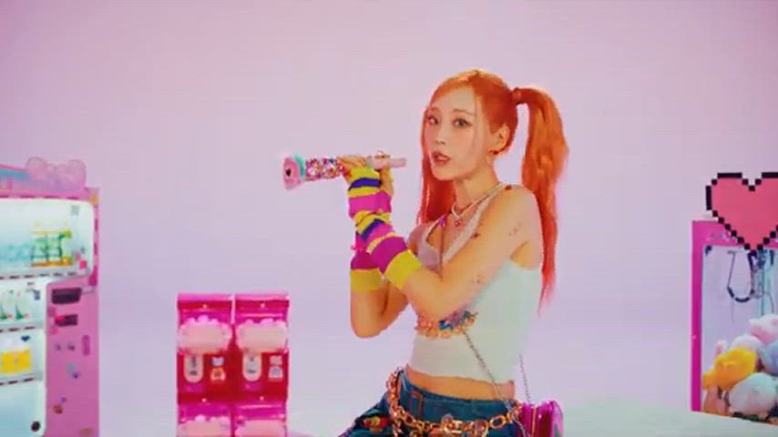 cute pigtails in an mv
