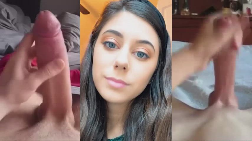 babecock cumshot split screen porn gif