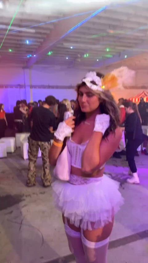 big ass blonde costume gif