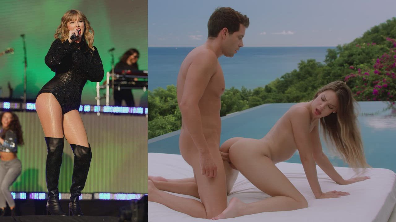 Taylor Swift Backs Up on a Big Cock