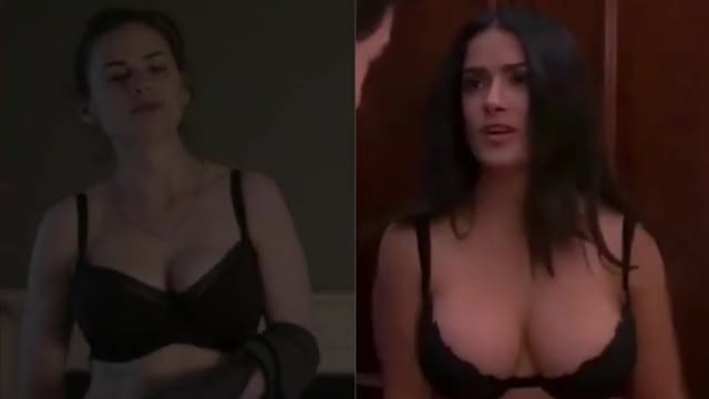 Hayley & Salma In Black Bra