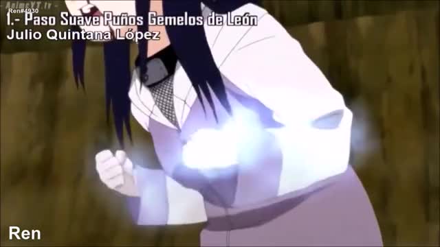 Passo gentil. Punhos do Leão gêmeo Naruto Shippuden