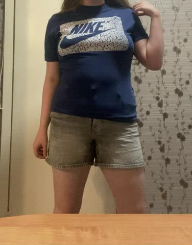 I couldn’t stand it anymore and i peed right in my shorts at my ex’s house..