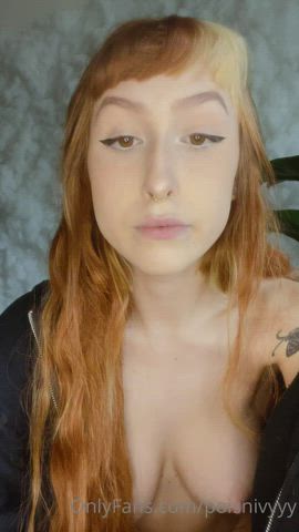 Big Tits Bouncing Tits Redhead gif