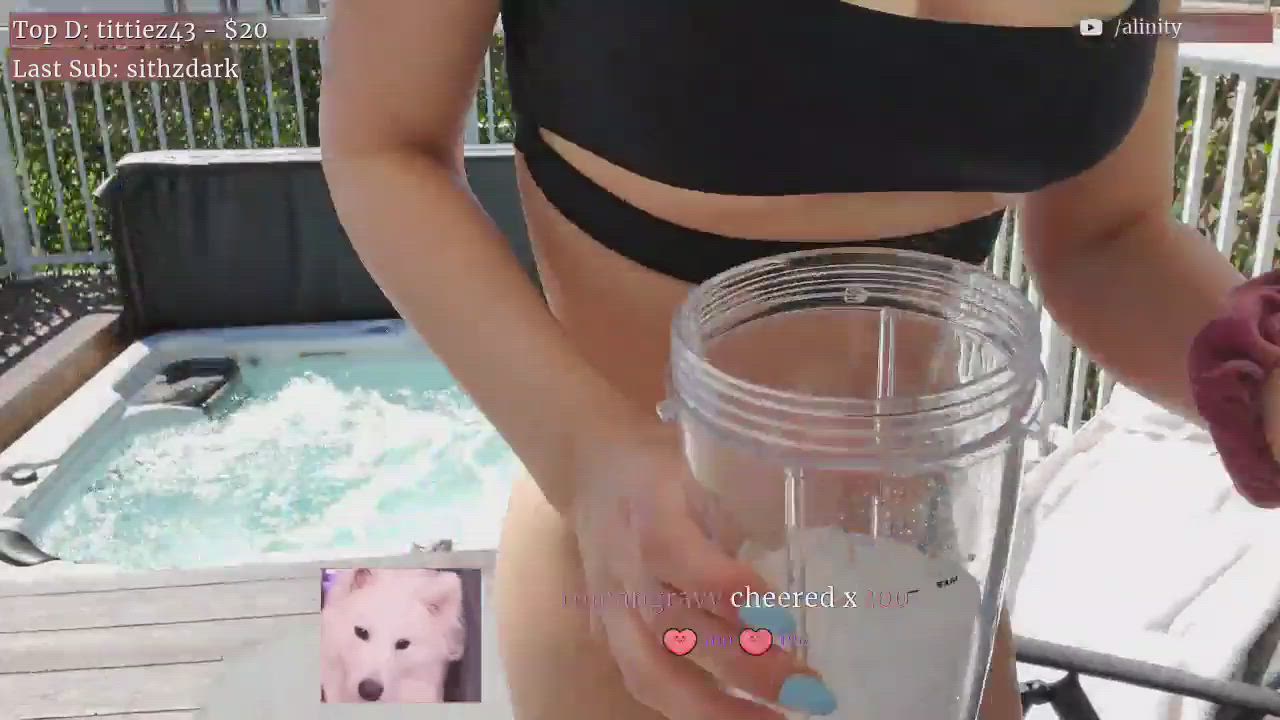 Accidental Bikini Pool Pussy gif