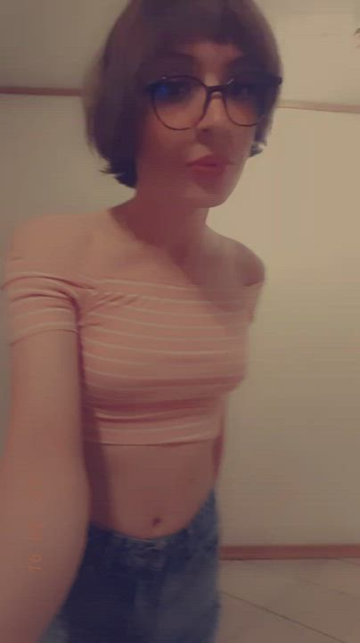 Femboy Skinny Small Tits Trans gif