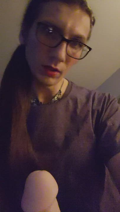 Cute Dildo Femboy Pretty Sissy gif