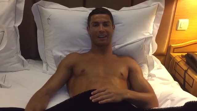 CR7 a letto