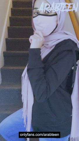 Arab Ass Hijab Jeans Panties Taboo Thong Underwear Undressing gif