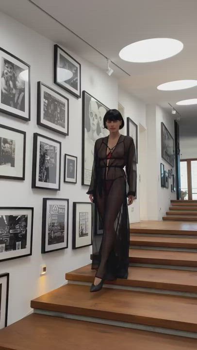 Latvian Model See Through Clothing gif