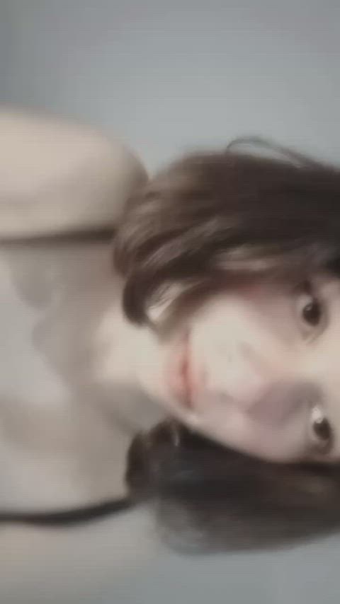 big tits brazilian masturbating natural tits teen gif