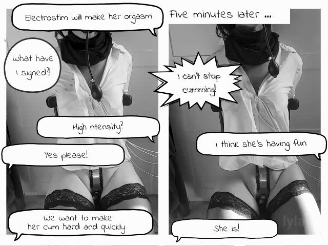 Electrostim and self-bondage. And wild stories in my head. [f][oc]