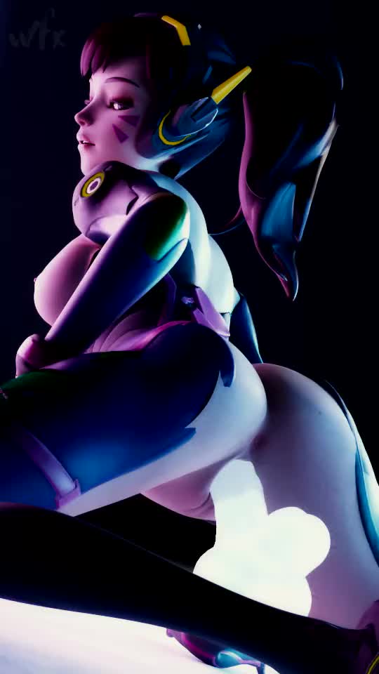 3D, Animated, Blender, D.Va, Overwatch, Wunder