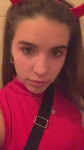 I got very horny at the Halloween party... I wish you were here with me [f]