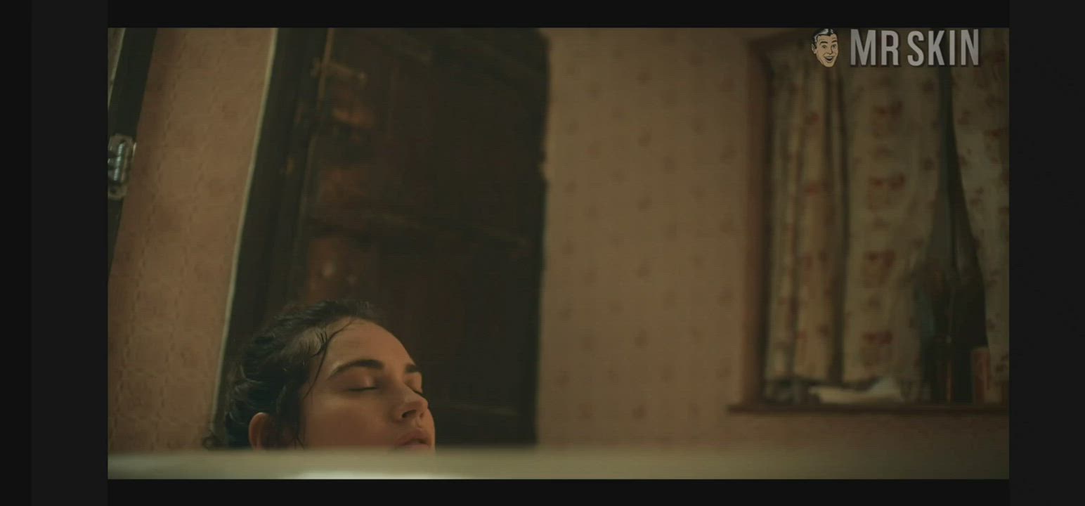 Lily James in the bath