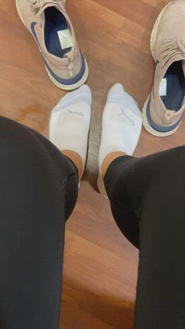 I wore these socks for 8 workouts :) they are RIPE 🥵 [F]