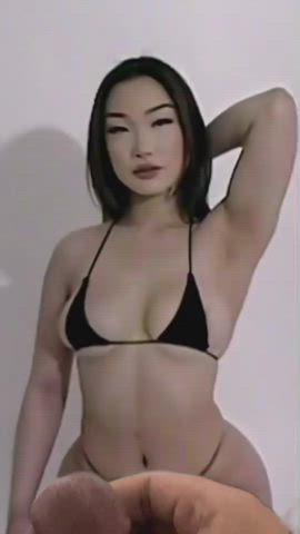 Asian Jerk Off Model gif