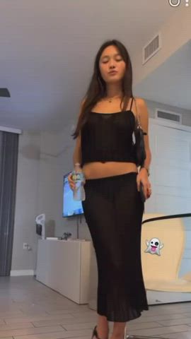 asian celebrity model see through clothing gif