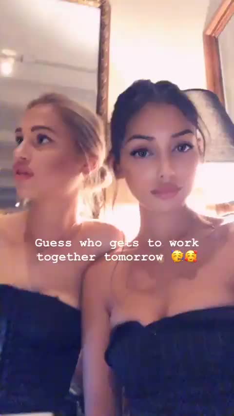 Pushing boobs w/ Cindy Kimberly