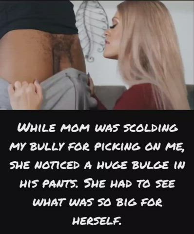 BBC Blowjob Caption Cuckold MILF Mom gif