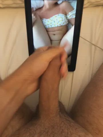 I want to lube up and edge my cock over your girlfriend's pics. Start with your asl