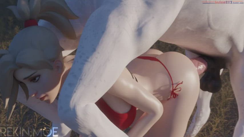Mercy taking her horses big cock (comandorekin / lerico213)
