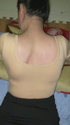 babe slow motion tank top gif