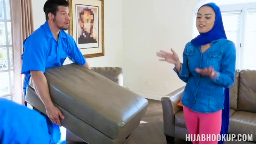 Mike and Bambino find Maya’s panties in one of the moving boxes, and she begs them