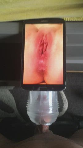 Fucking his wifes pink pussy ?
