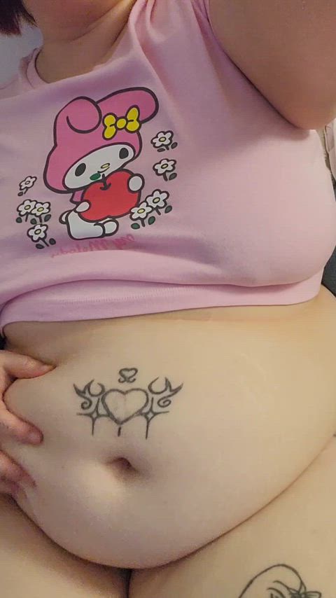 bbw belly button big big tits fat pussy feedee ssbbw belly gif
