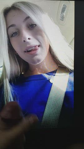 First public Cum Tribute! Blonde Cutie <3