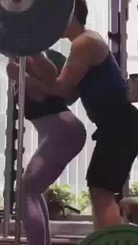 asian ass chinese erection fitness funny porn gym leggings workout gif