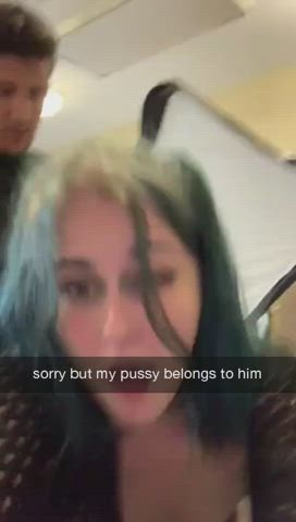 Your girlfriend = his slut