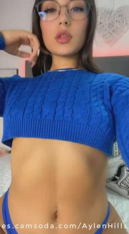 amateur body camsoda camgirl fetish glasses tease tits gif
