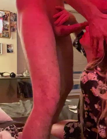 Fucking sexy slutwife’s pretty face, she knows I love the back of my balls licked