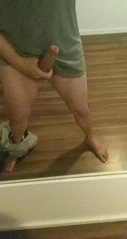 A little dirty talk Infront of the mirror while cumming (with sound)