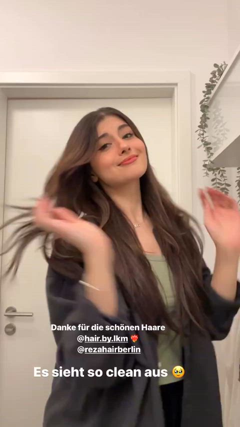 body brunette cute hair natural slim gif